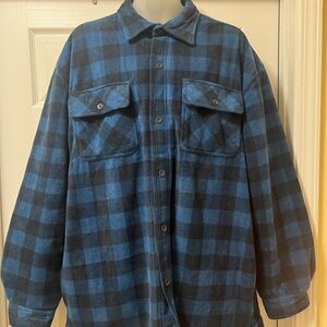 Stylish Blue and Black Plaid Shirt Jacket